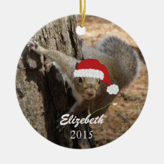 Ornamento personalizado de la ardilla del navidad