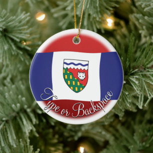Ornamento personalizado de la bandera NWT del orna
