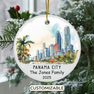 Ornamento personalizado de la ciudad de Panamá, Pa