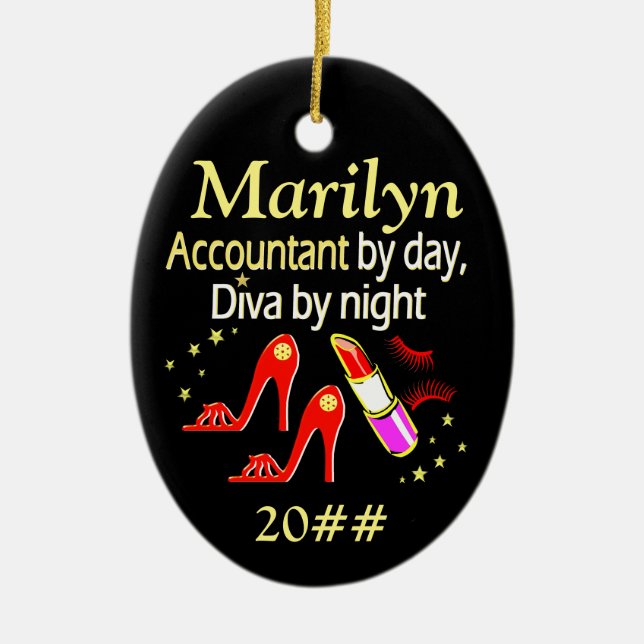ORNAMENTO PERSONALIZADO DE LA CONTABLE DIVA (Frente)