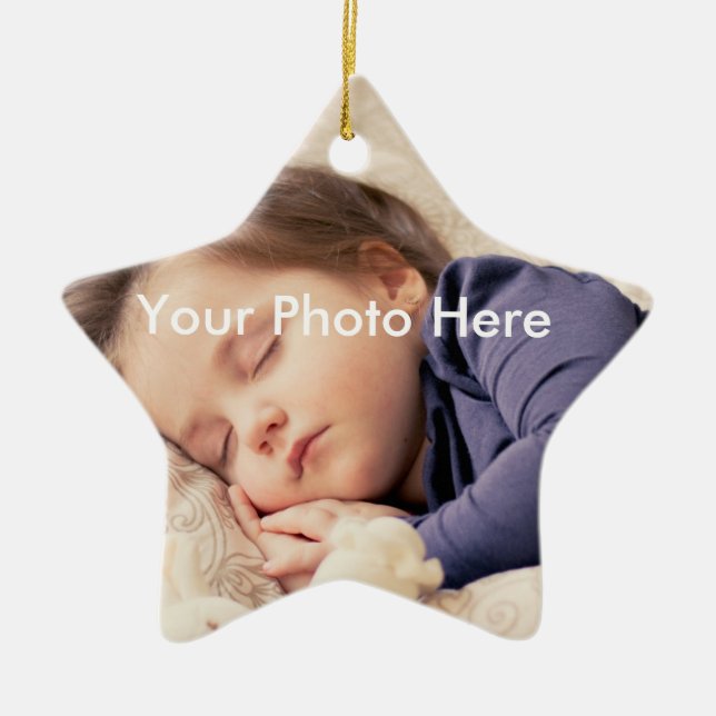 Ornamento personalizado de la estrella del navidad (Frente)