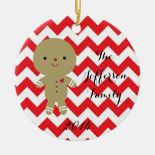 Ornamento personalizado de la familia del pan de