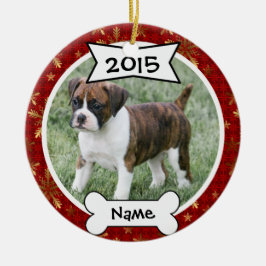 Ornamento personalizado de la foto del perro
