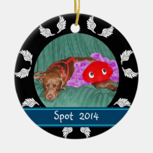 Ornamento personalizado de la foto del perro de la