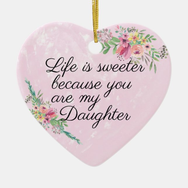 Ornamento personalizado de la hija (Frente)