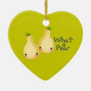 Ornamento personalizado de la pera de Kawaii