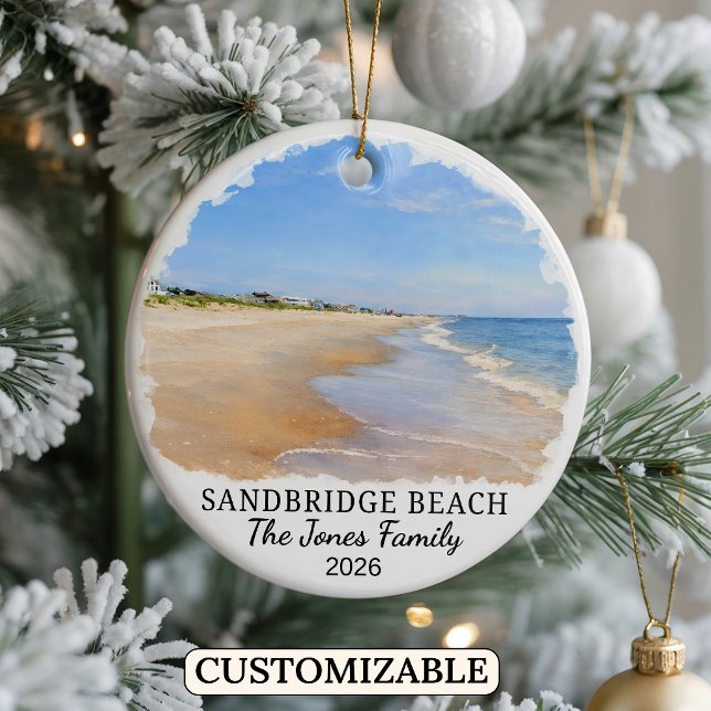 Ornamento Personalizado de la Playa de Sandbridge, (Subido por el creador)