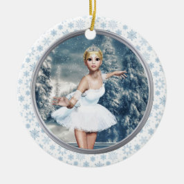 Ornamento personalizado de la princesa de nieve Ba