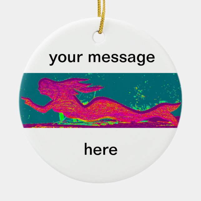 ornamento personalizado de la sirena (Frente)