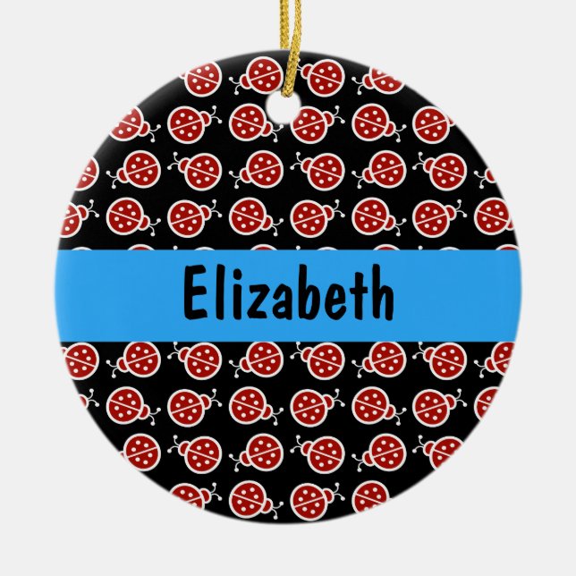 Ornamento personalizado de Ladybugs (Frente)