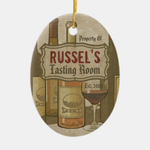 Ornamento personalizado de las botellas de vino