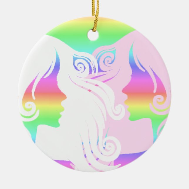 Ornamento personalizado de las lesbianas LGBT de b (Frente)