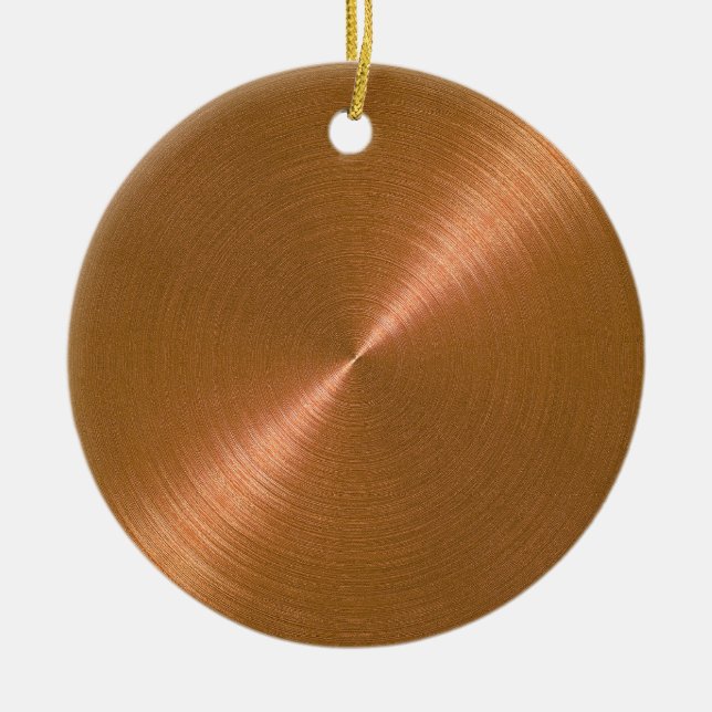 Ornamento personalizado de los Navidades del cobre (Frente)