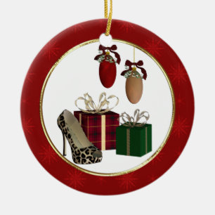 Ornamento personalizado de los regalos de Leopard 