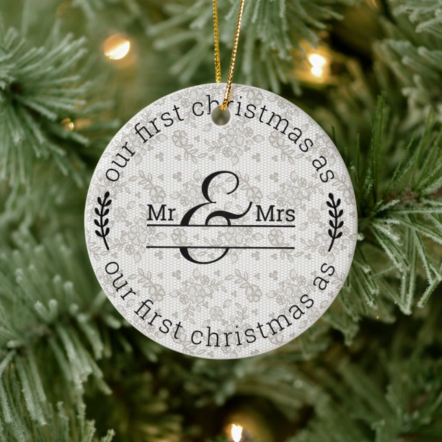 Ornamento personalizado de marido y mujer (Árbol)