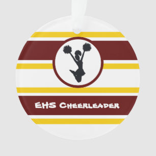 Ornamento personalizado de Maroon y CheerLeader de