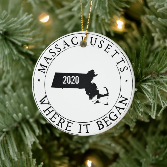 Ornamento personalizado de Massachusetts (Árbol)