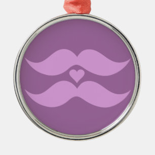 Ornamento personalizado de Mustaches Rosados