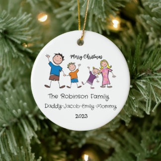 Ornamento personalizado de Navidades familiares