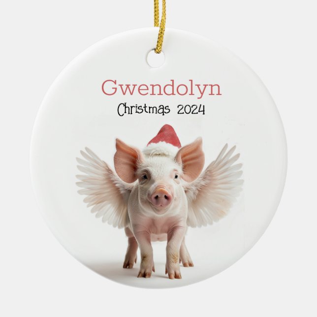 Ornamento personalizado de Navidades pequeños que  (Frente)