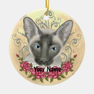 Ornamento personalizado de nombres de Rosas de gat