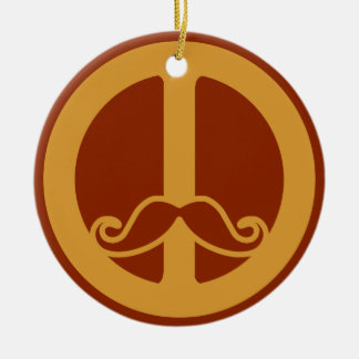 Ornamento personalizado de Peace Stache