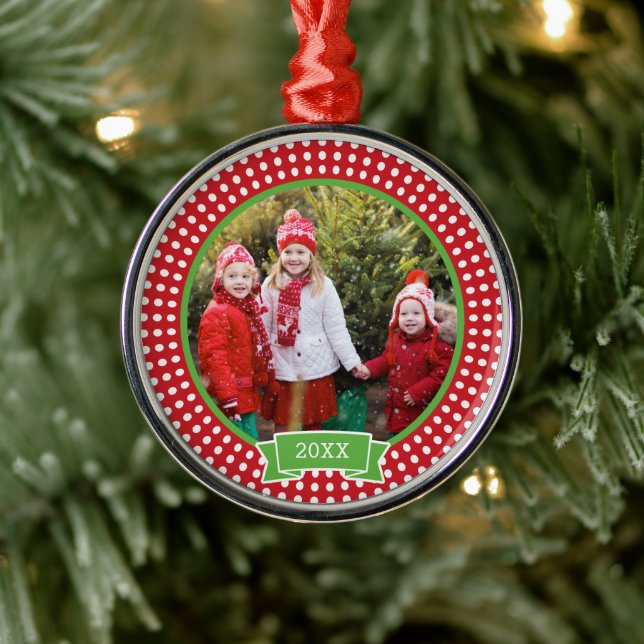 Ornamento personalizado de Photo Keepsake (Árbol)