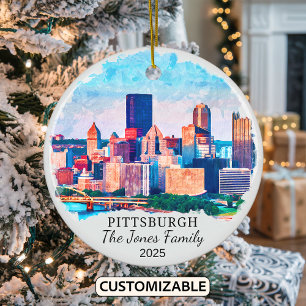 Ornamento personalizado de Pittsburgh, Pennsylvani