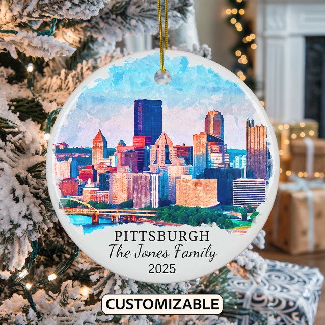 Ornamento personalizado de Pittsburgh, Pennsylvani (Subido por el creador)