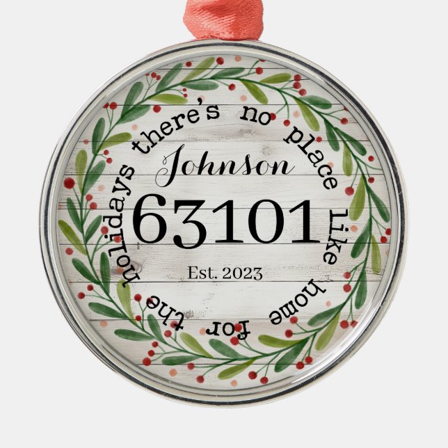 Ornamento personalizado de primer hogar (Frente)