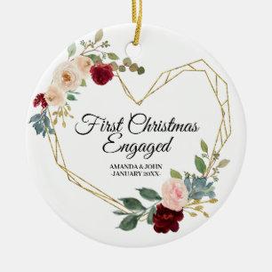 Ornamento personalizado de primera Navidad comprom