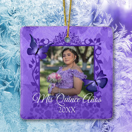 Ornamento personalizado de quinceanera de mariposa