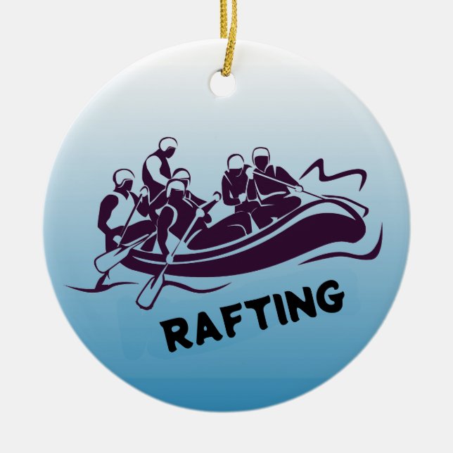 Ornamento personalizado de Rafting (Frente)