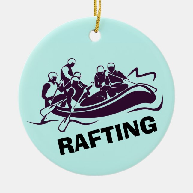 Ornamento personalizado de Rafting (Frente)