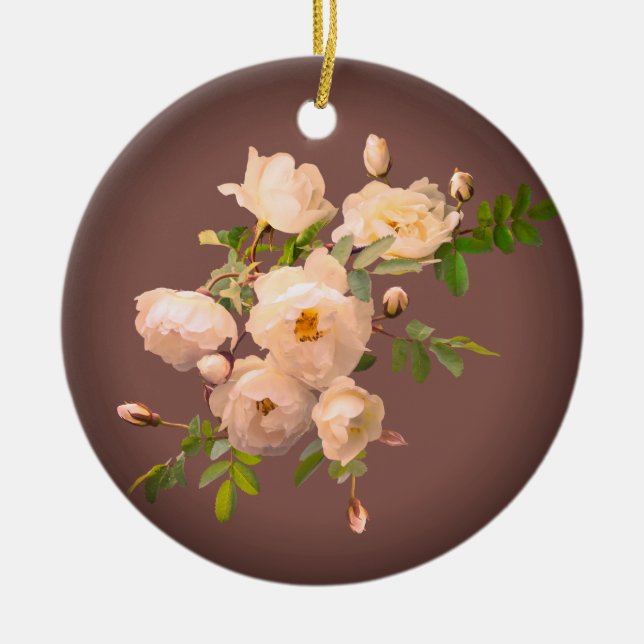 Ornamento personalizado de Rosas románticos (Frente)