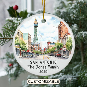 Ornamento personalizado de San Antonio, Texas