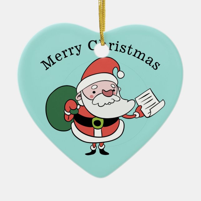 Ornamento personalizado de Santa y la Sra. Claus (Frente)