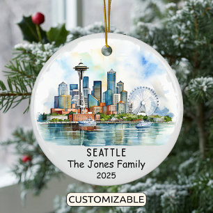 Ornamento personalizado de Seattle, Washington