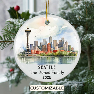 Ornamento personalizado de Seattle, Washington