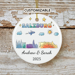 Ornamento personalizado de Skyline Salzburg, Austr