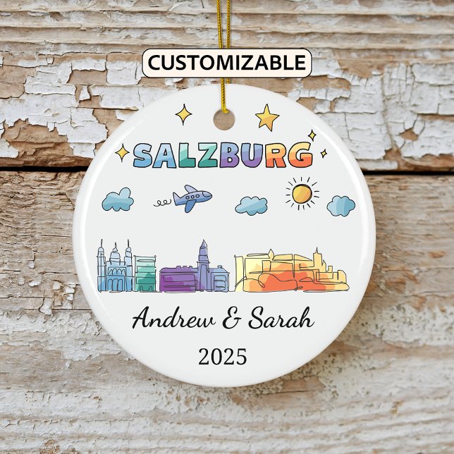 Ornamento personalizado de Skyline Salzburg, Austr (Subido por el creador)