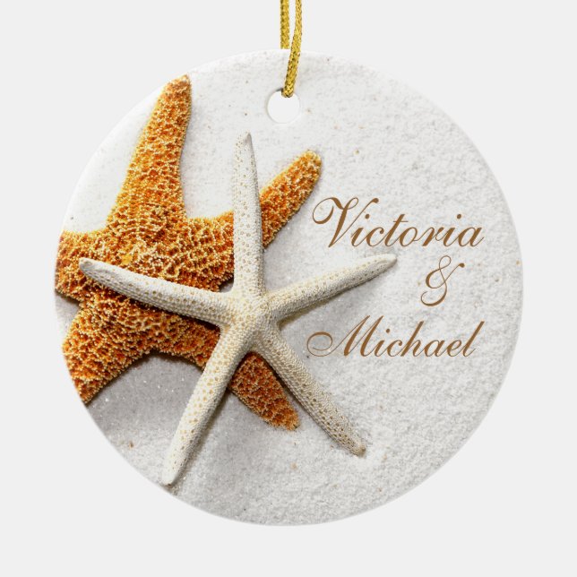 Ornamento personalizado de Starfish (Frente)
