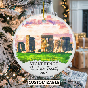 Ornamento personalizado de Stonehenge, regalo de I