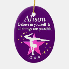 ORNAMENTO PERSONALIZADO DE SUEÑOS DE GIMNASTICA