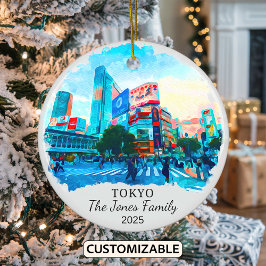 Ornamento personalizado de Tokio, regalo de Japón