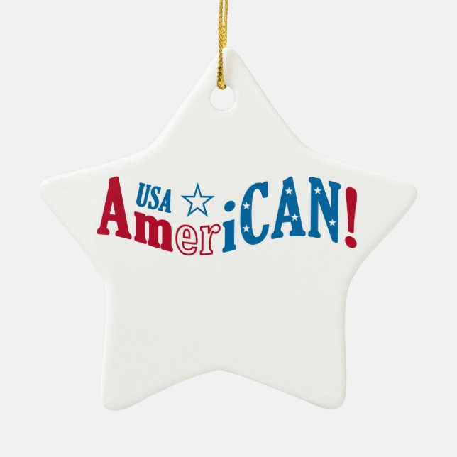 Ornamento personalizado de USA AmeriCAN (Frente)