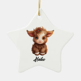 Ornamento personalizado de vaca de Highland