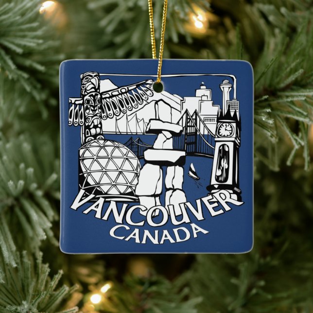Ornamento personalizado de Vancouver Canada (Árbol)