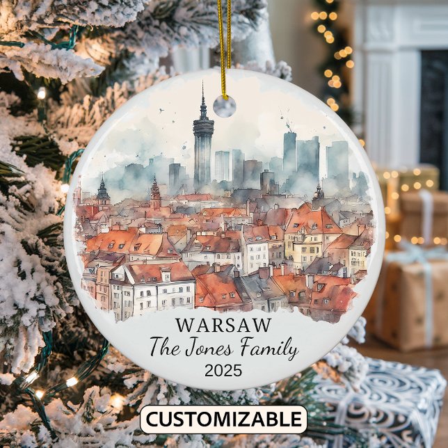 Ornamento personalizado de Varsovia, regalo de Pol (Subido por el creador)