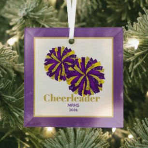 Ornamento personalizado de vidrio de poms para nav